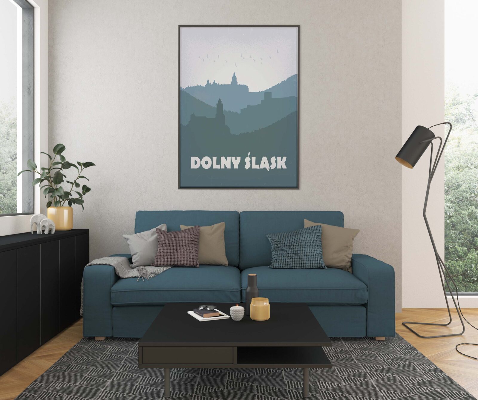 plakat dolny śląsk zamki książ