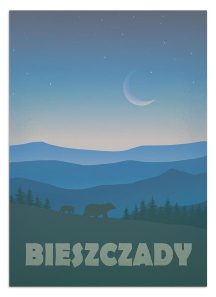 Plakat Bieszczady Vintage