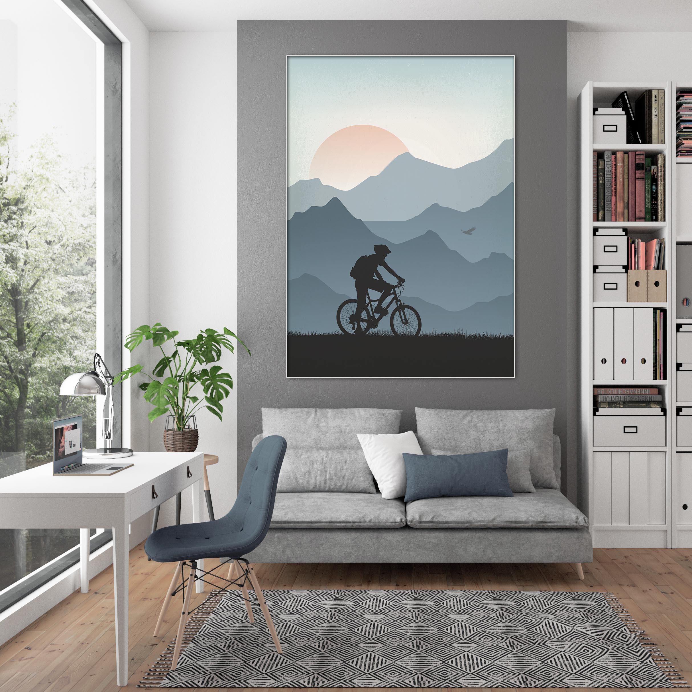plakat rower plakat kolarstwo górskie sklep z plakatami rower w górach