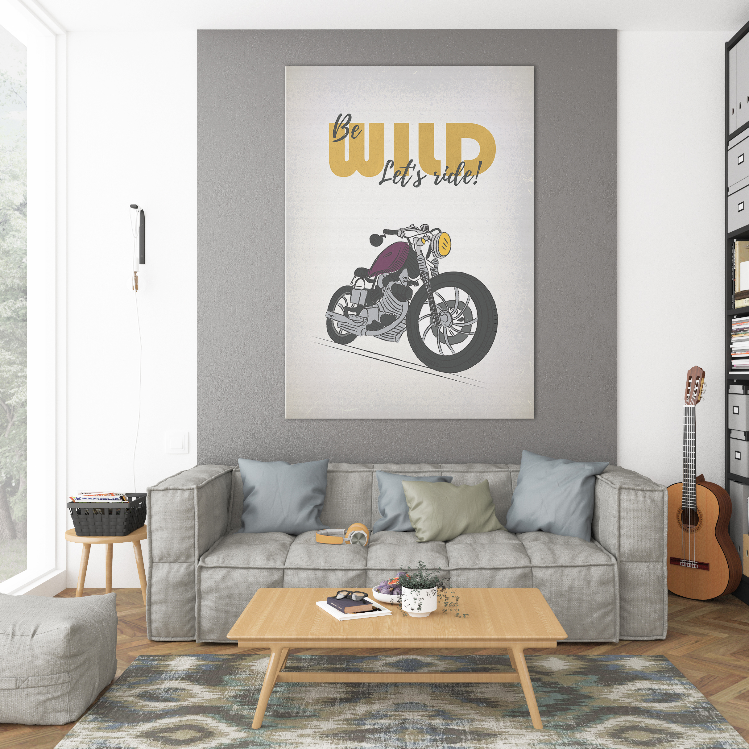 plakta motor be wild prezent dla chłopaka plakat dla mężczyzny sklep z plakatami plakat dla panów