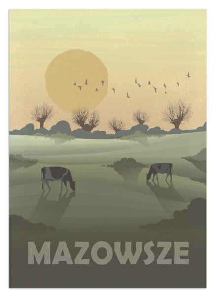 Mazowsze - plakat podróżniczy