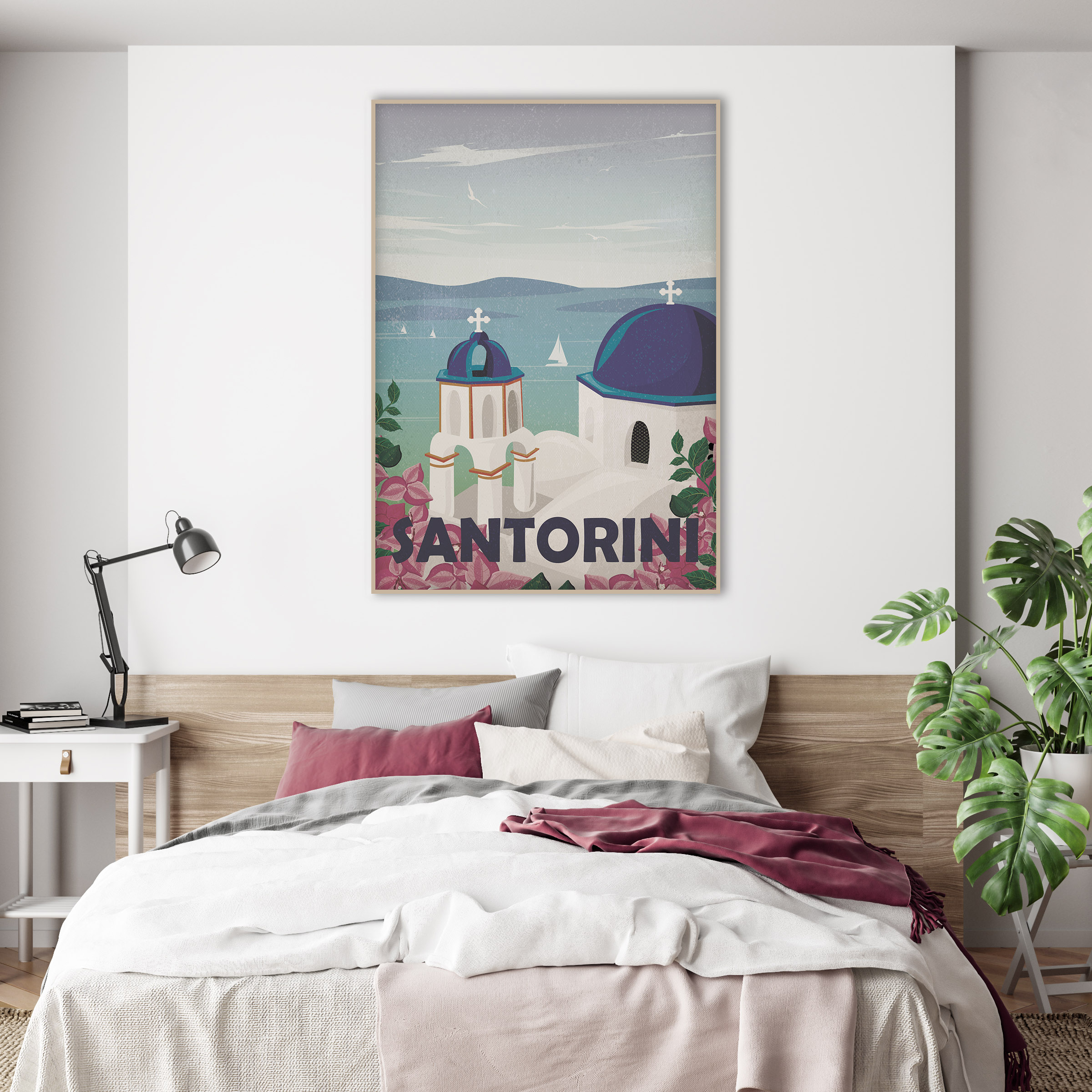 plakat santorini grecja sklep plakat turystyczny plakat podróże plakat prezent
