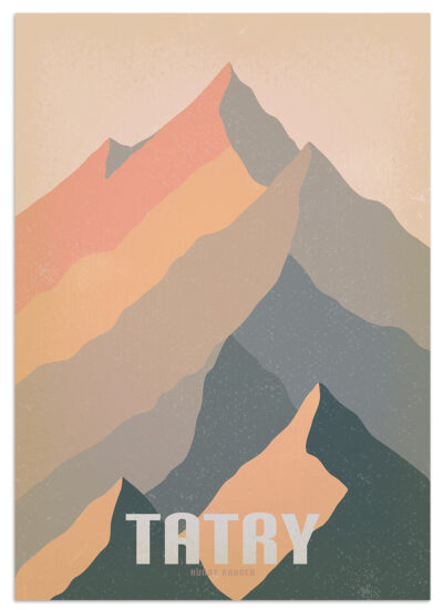 Plakat Tatry wysokie grafika vintage