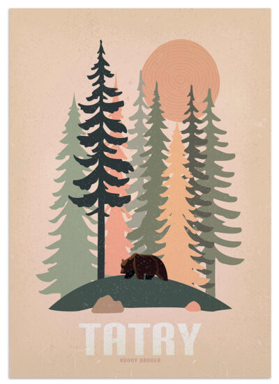 Plakat Tatry vintage grafika