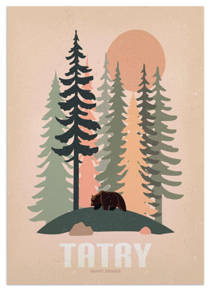 Plakat Tatry vintage grafika