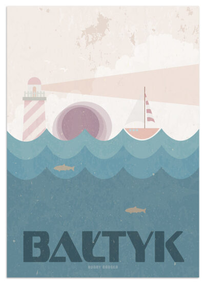 Plakat Bałtyk morze grafika