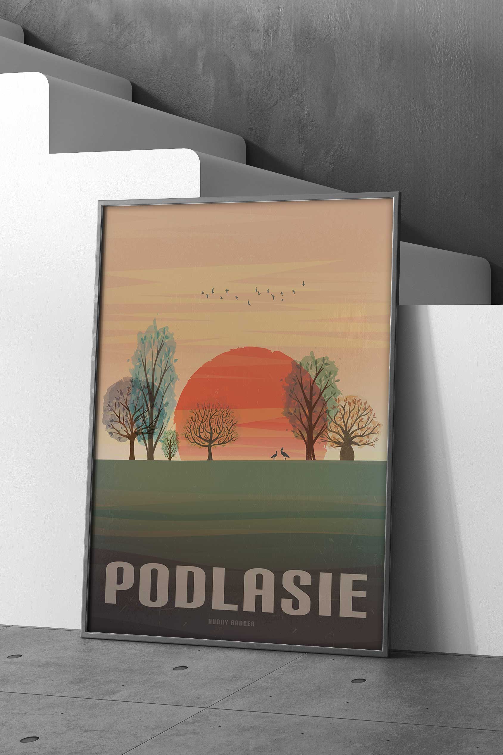 Plakat Podlasie grafika vintage