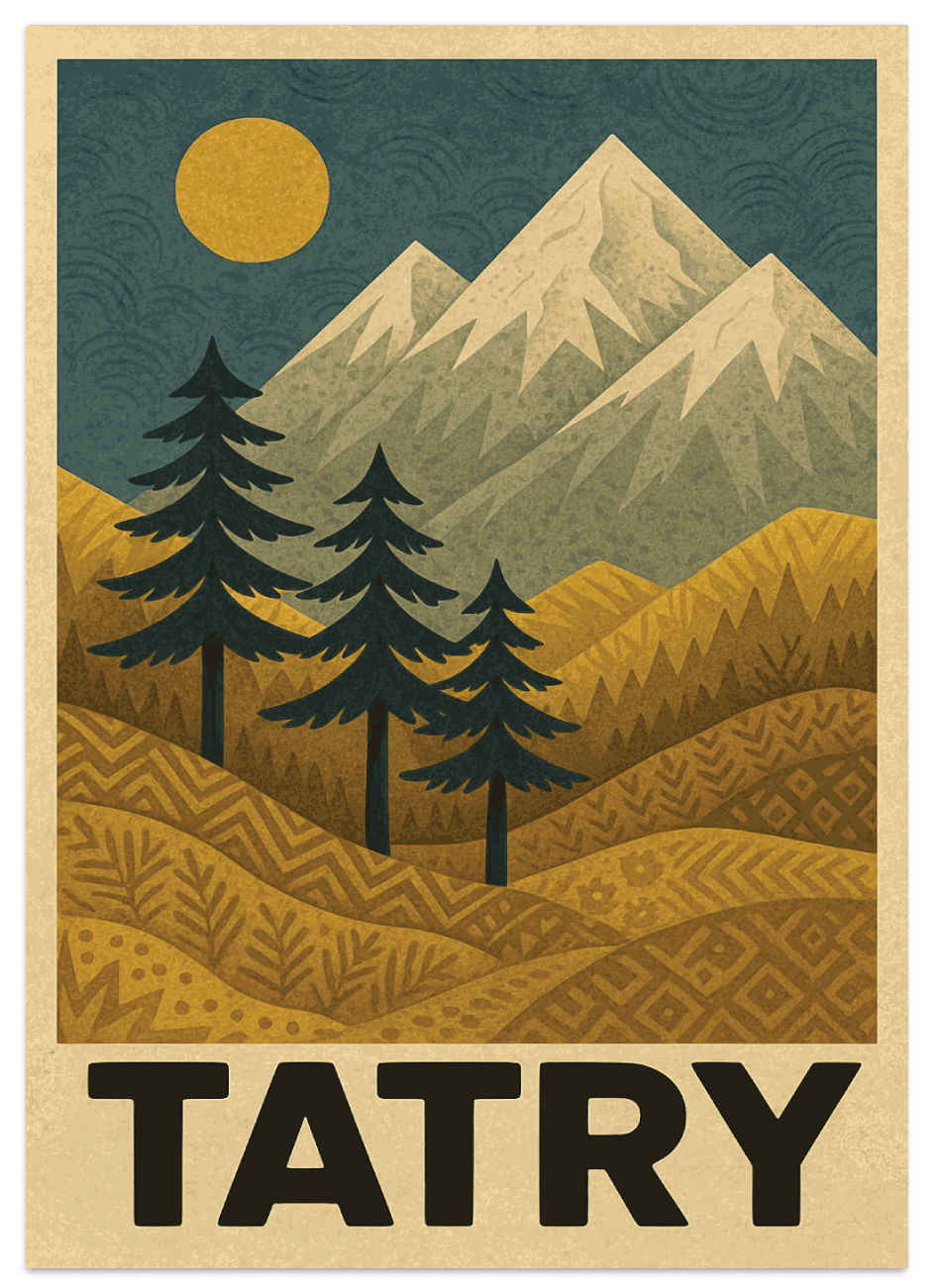 Plakat Tatry z serii plakatów turystycznych
