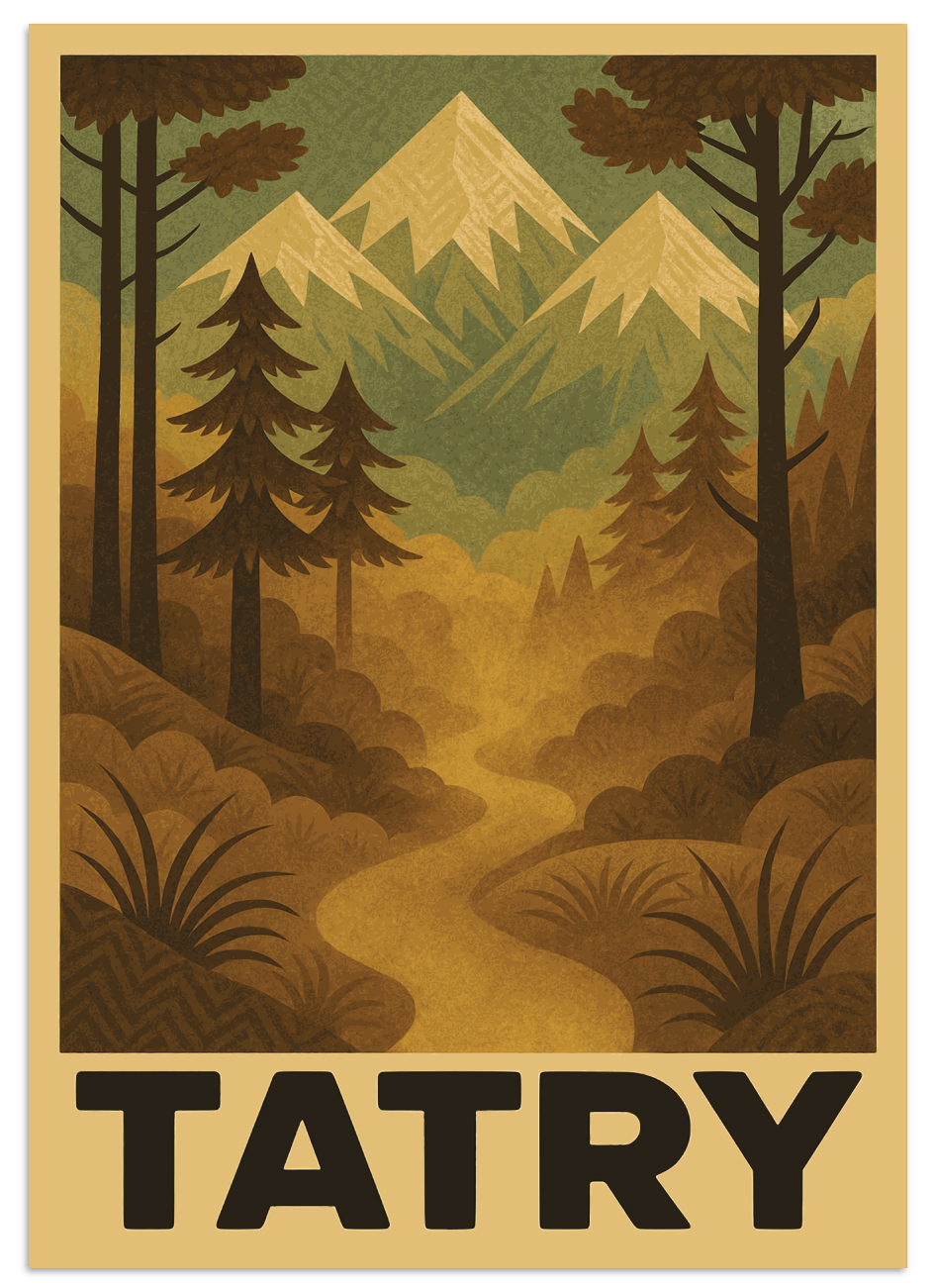Plakat Tatry - retro plakat